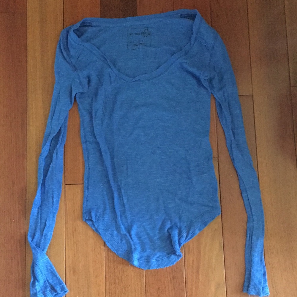 Blue vintage free people tee